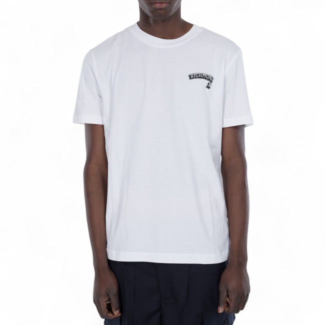 John Richmond t-shirt bianca con logo nero