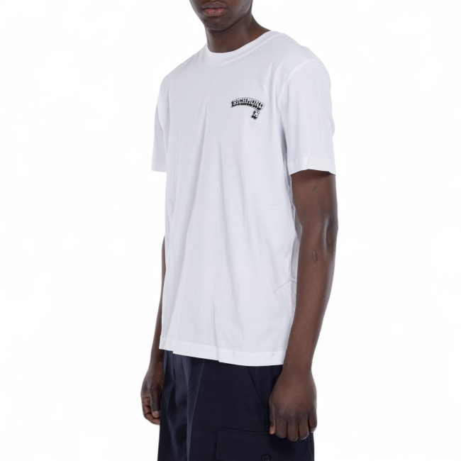 John Richmond t-shirt bianca con logo nero