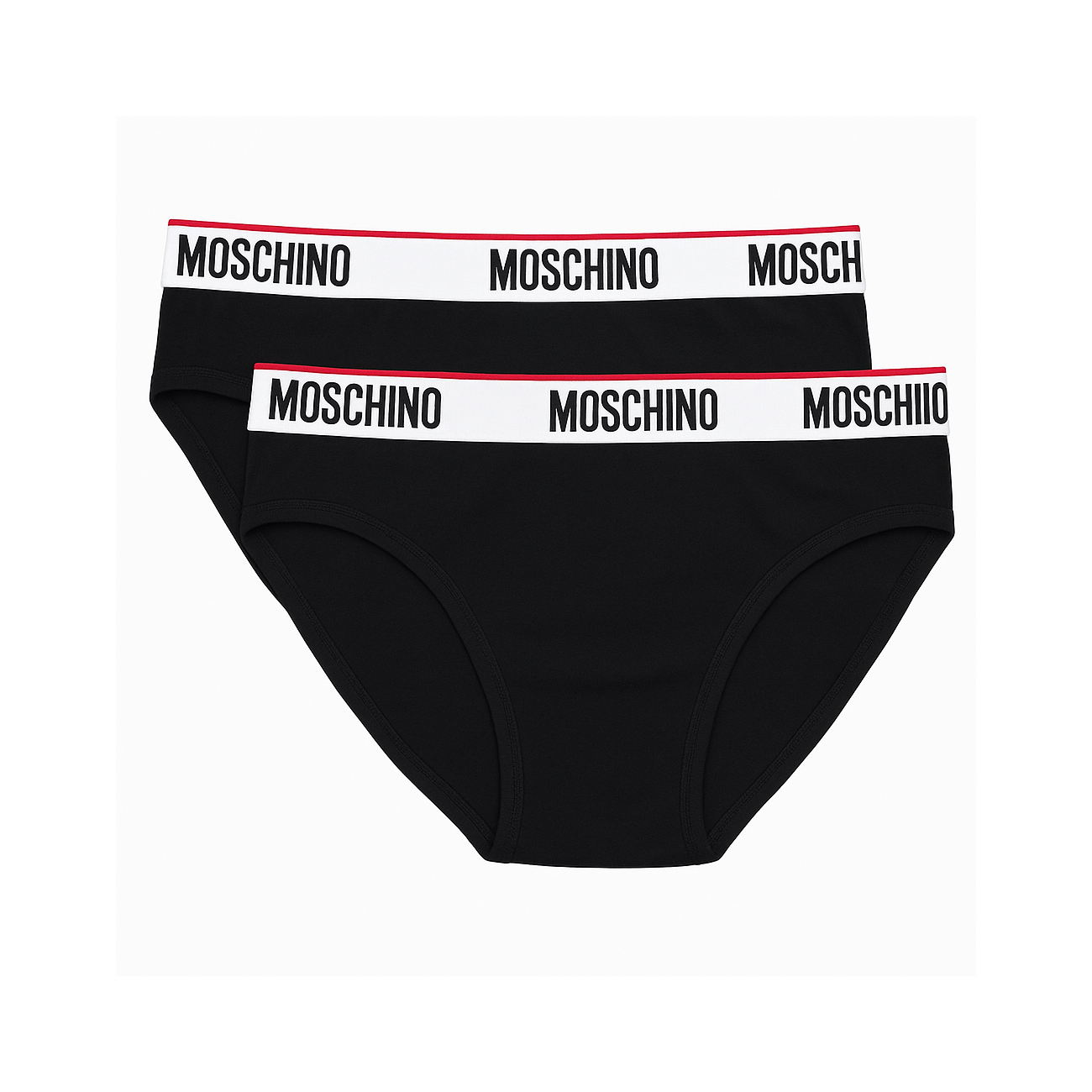 Moschino slip elastico logato bi-pack