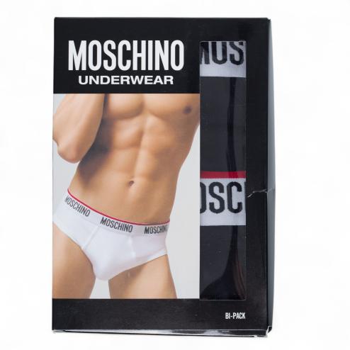 Moschino slip elastico logato bi-pack