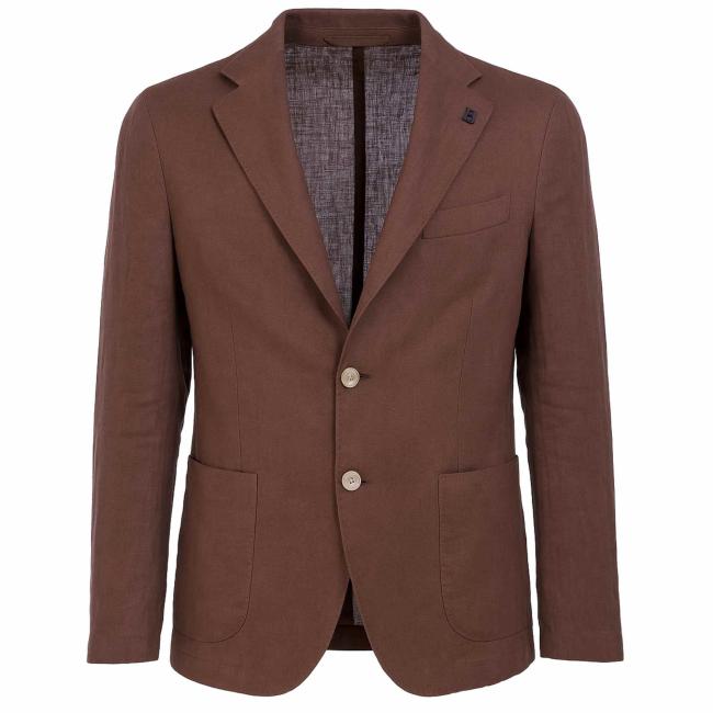 Outfit giacca marrone in lino