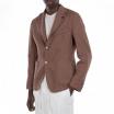 Outfit giacca marrone in lino