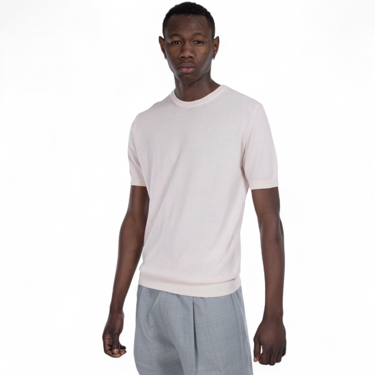 Outfit man t-shirt soft pink