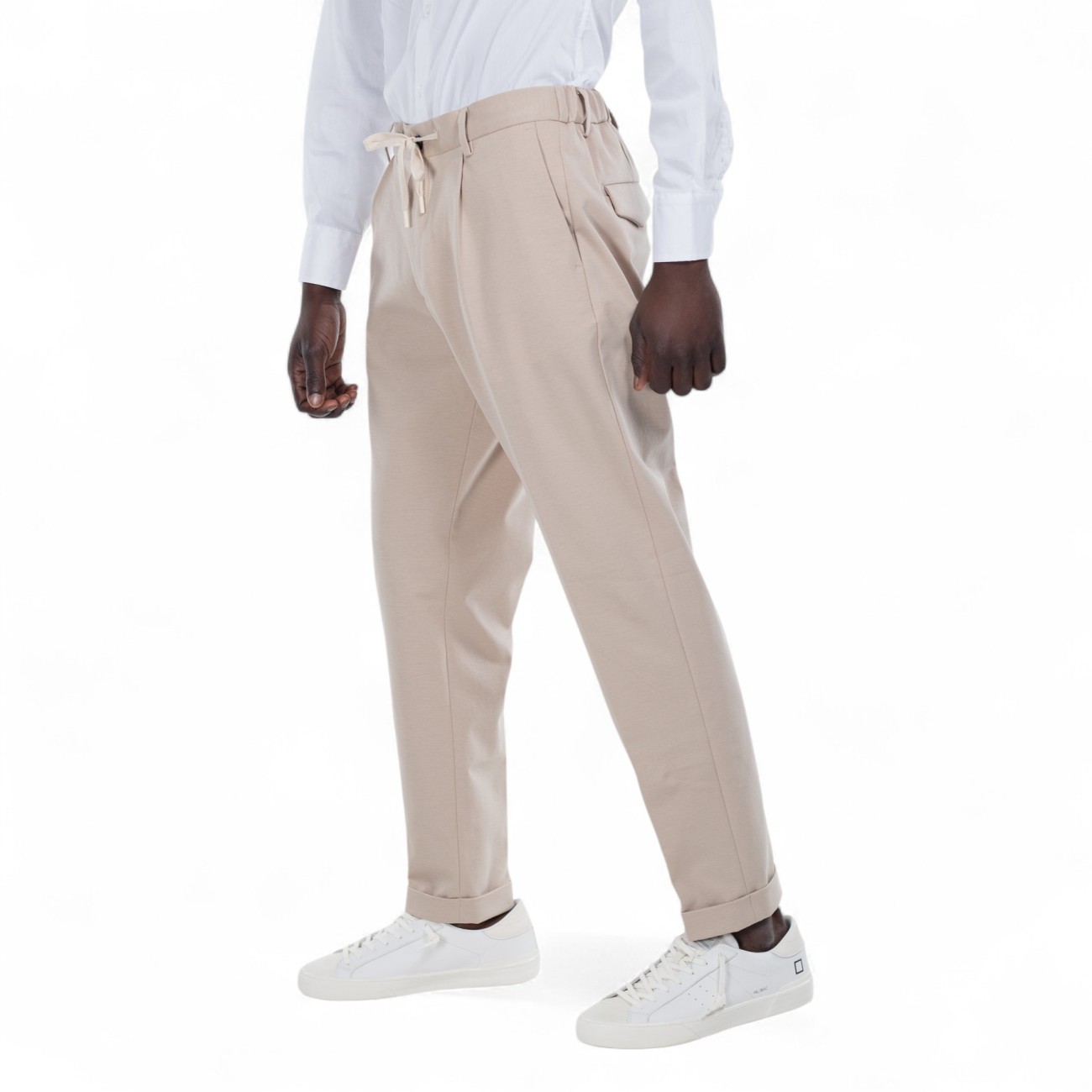 Outfit beige trousers with...