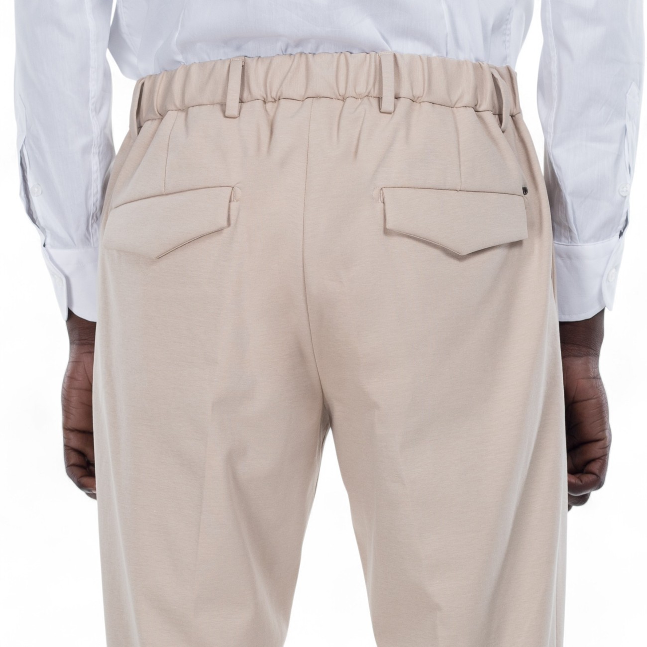 Outfit beige trousers with...