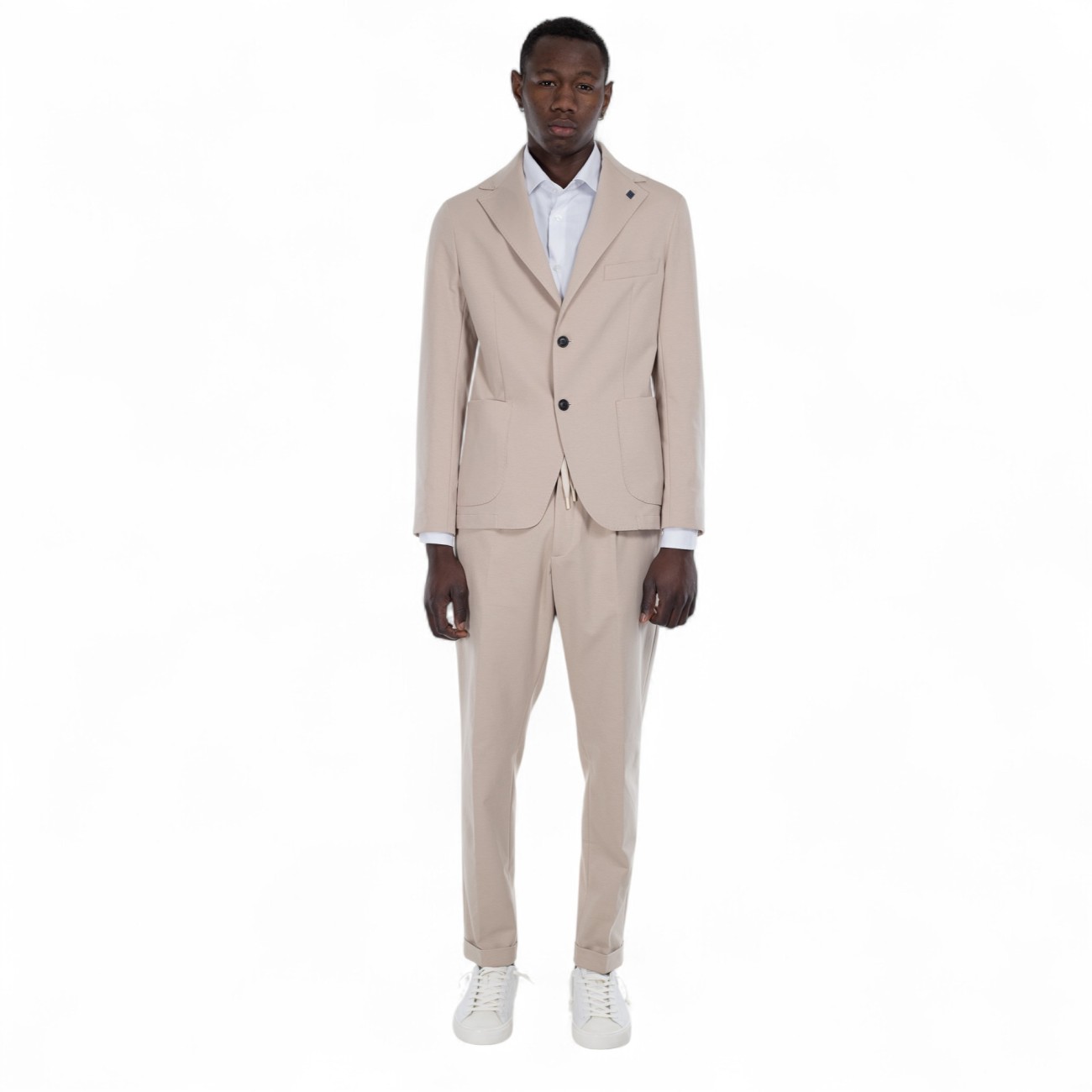 Outfit beige trousers with...