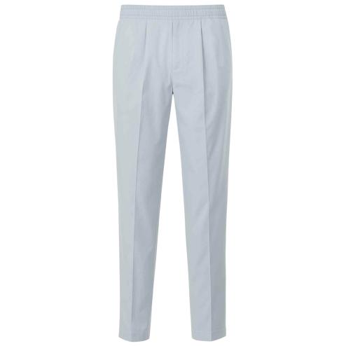 Outfit pantaloni grigi con elastico in vita