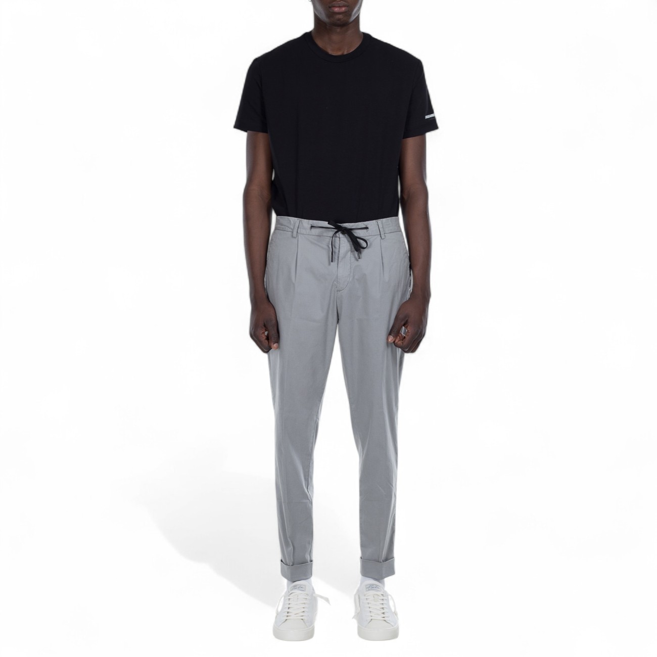 Outfit gray pants with drawstring