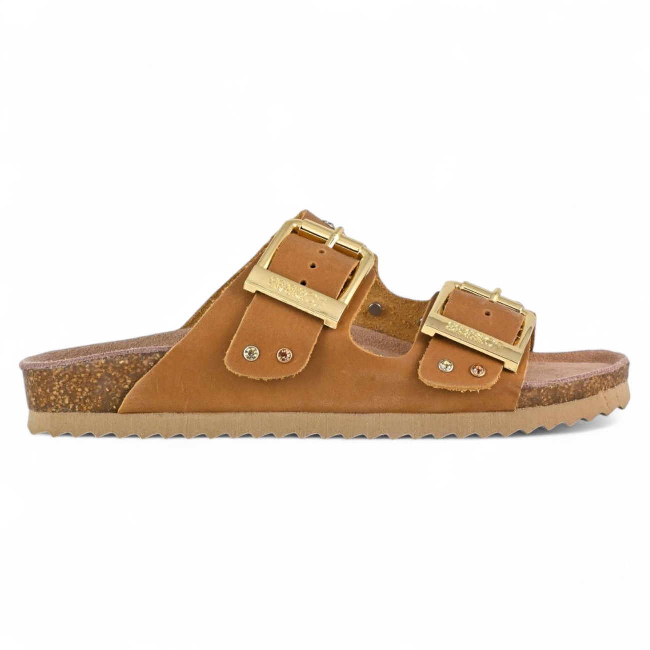 Colors of California low sandals beige rhinestones