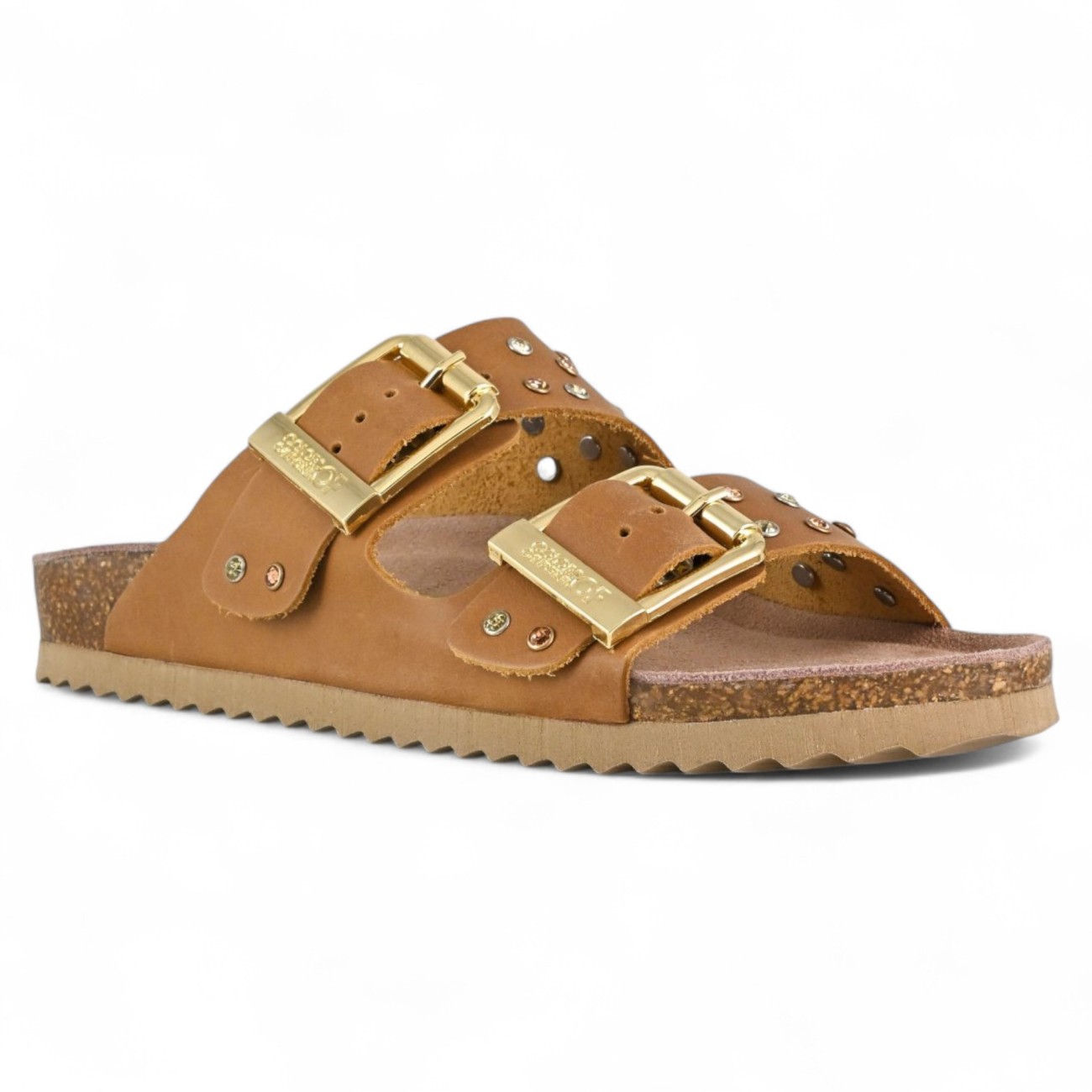 Colors of California low sandals beige rhinestones