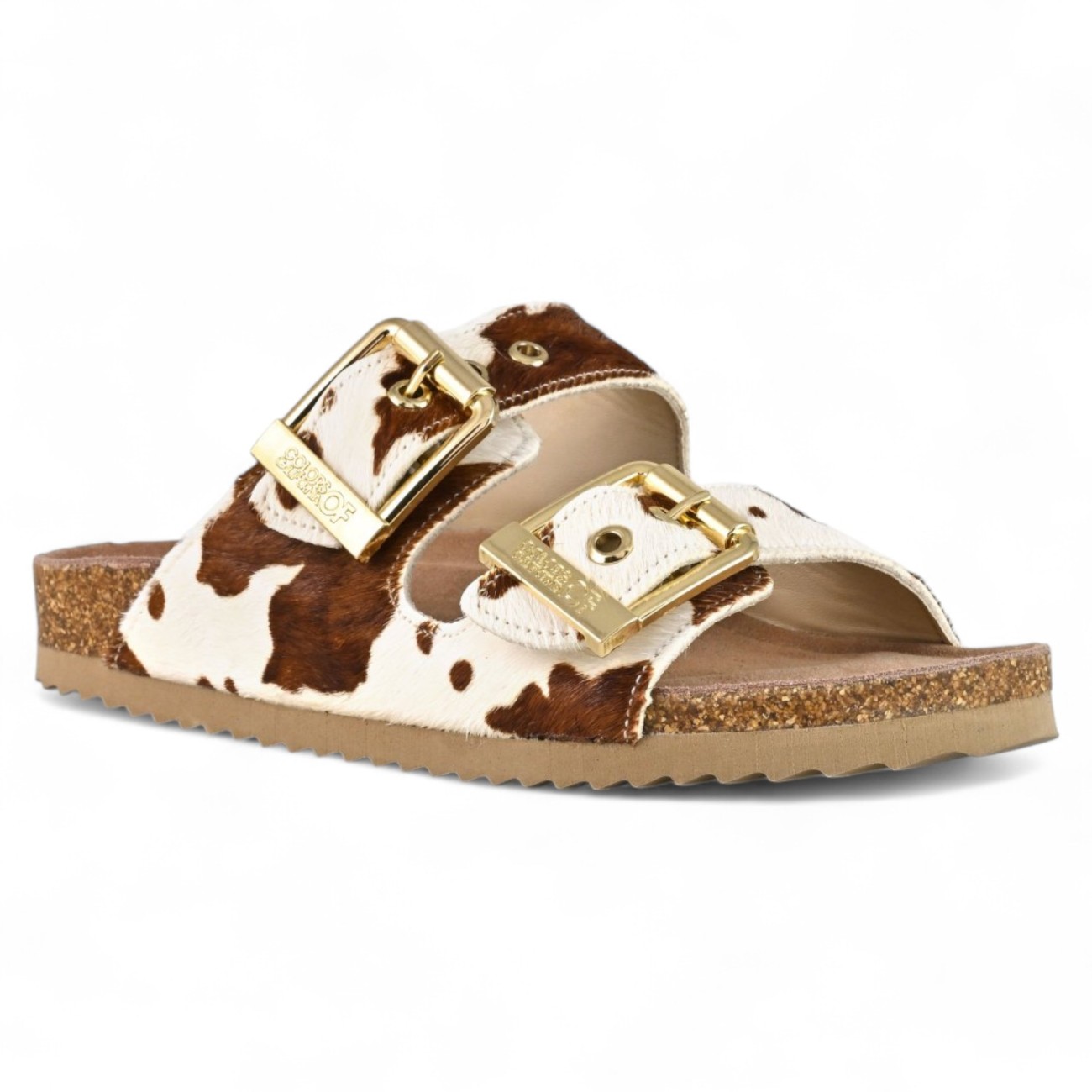 Colors of California low sandals cow print
