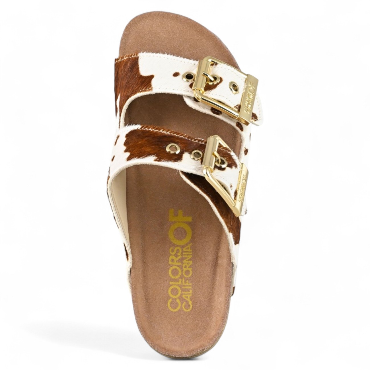 Colors of California low sandals cow print