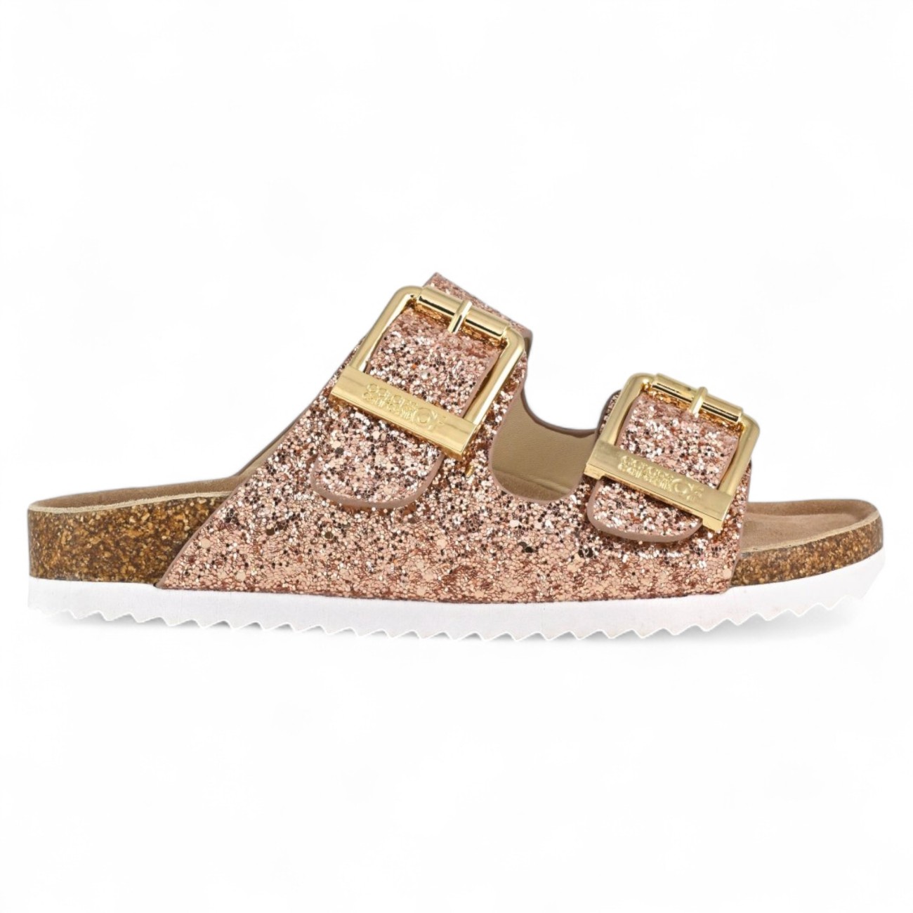 Colors of California woman sandals glitter gold pink
