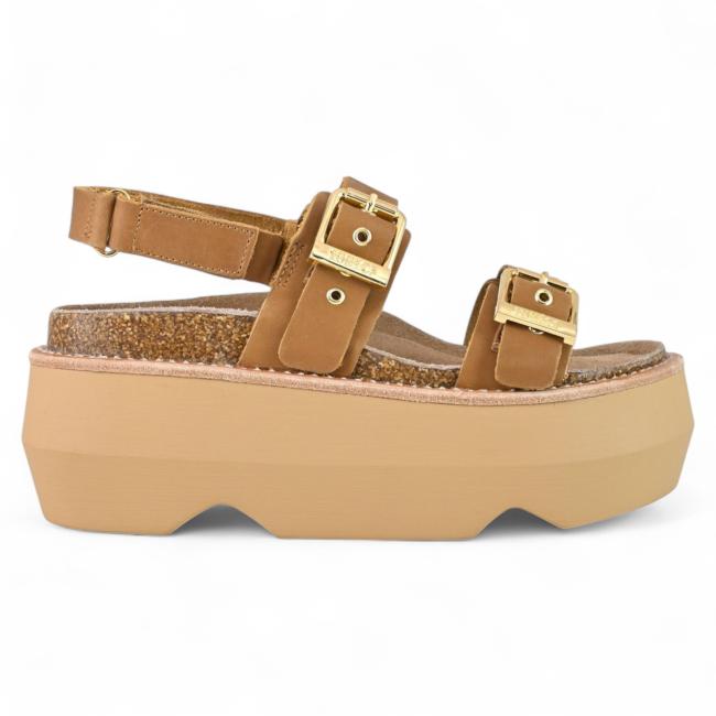 Colors of California sandali platform cuoio
