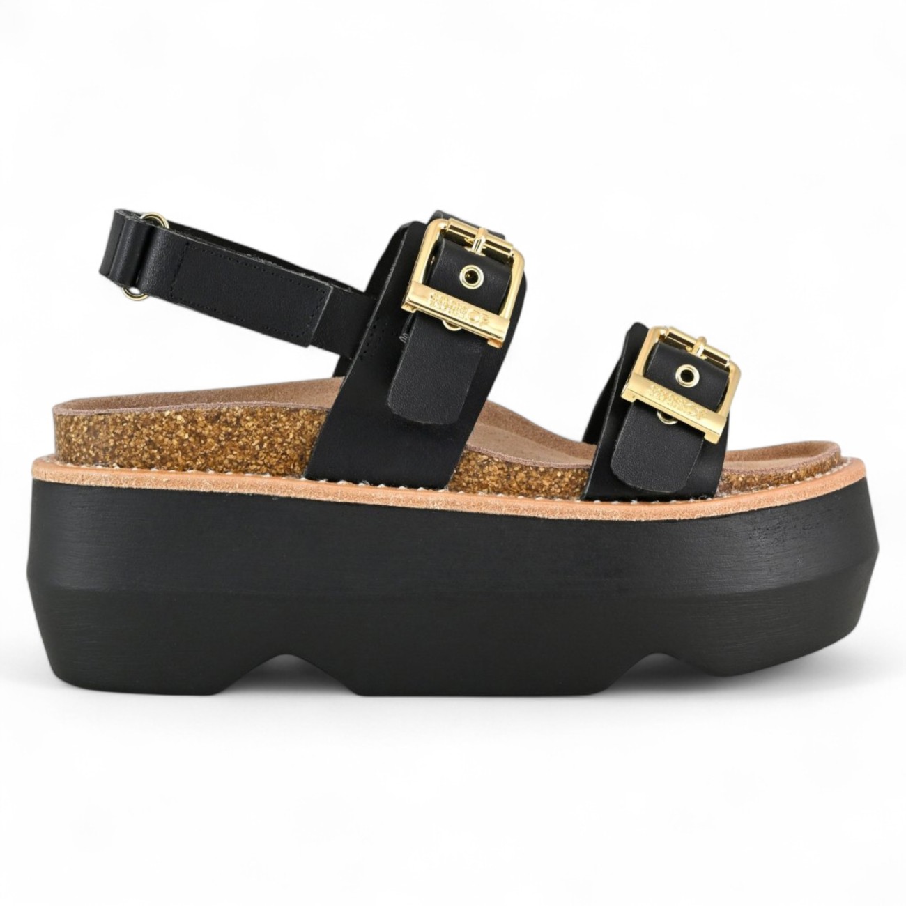Colors of California maxi platform sandals black