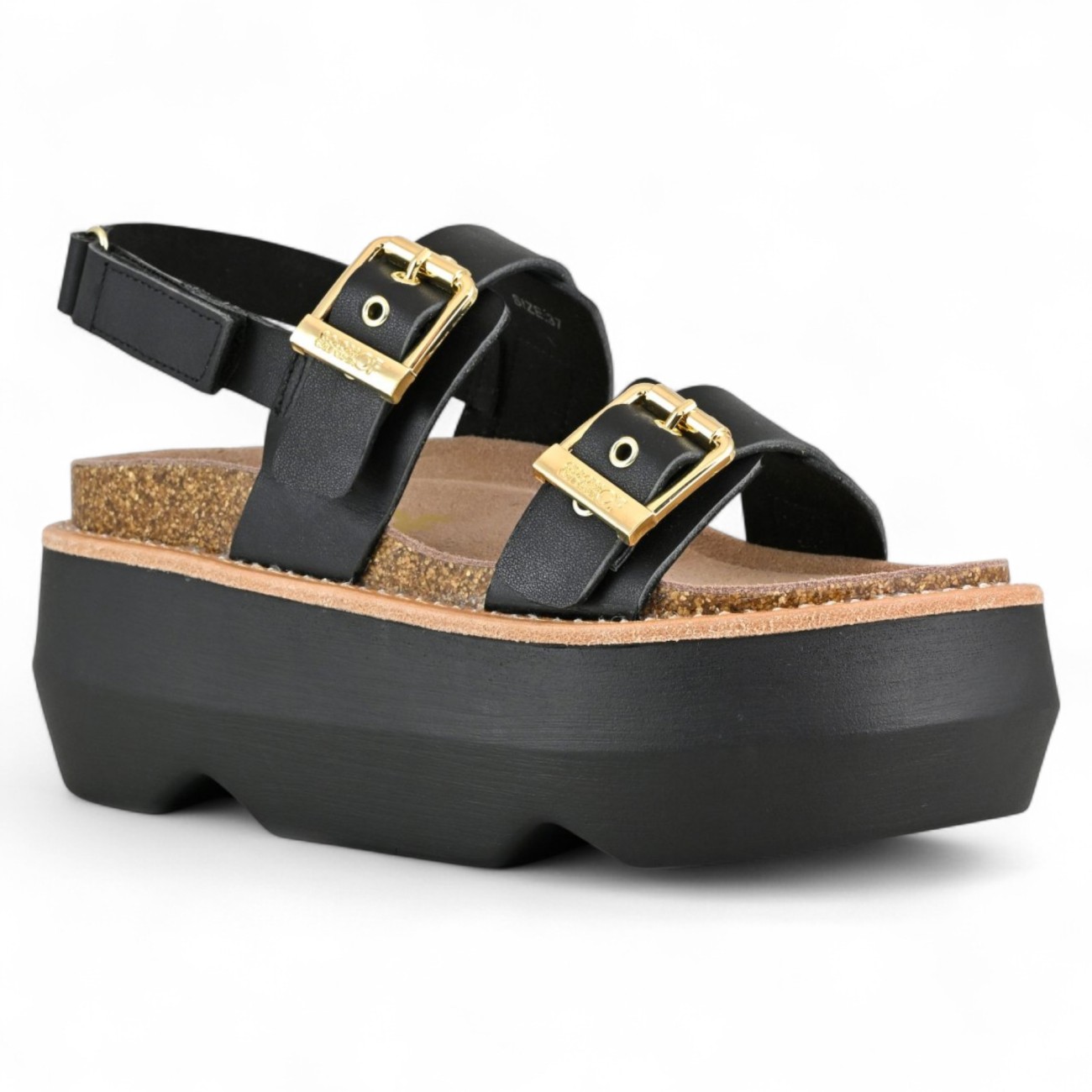 Colors of California maxi platform sandals black