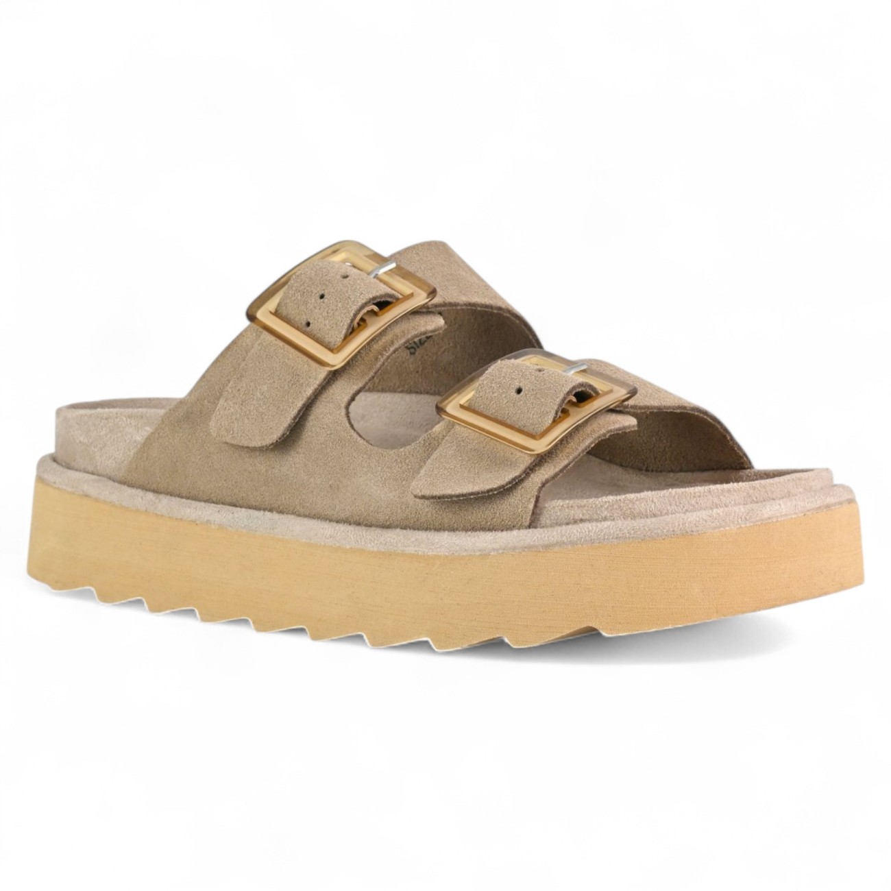 Colors of California platform sandals suede beige