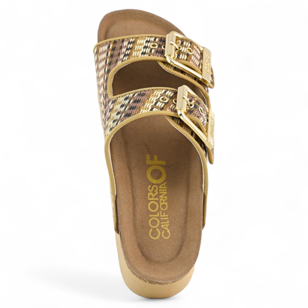 Colors of California platform sandals with buckles