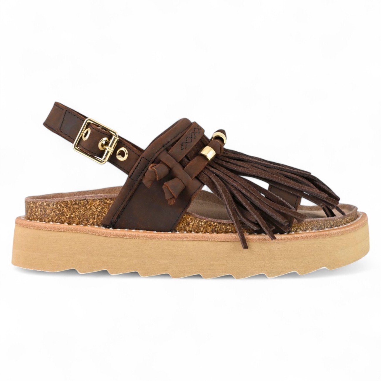 Colors of California platform sandals brown