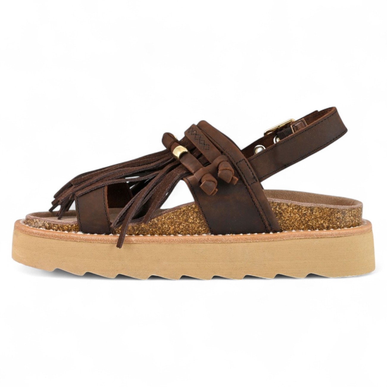 Colors of California platform sandals brown