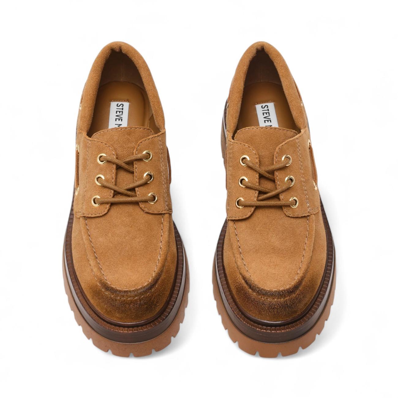 Steve Madden Detroit brown suede platform loafer