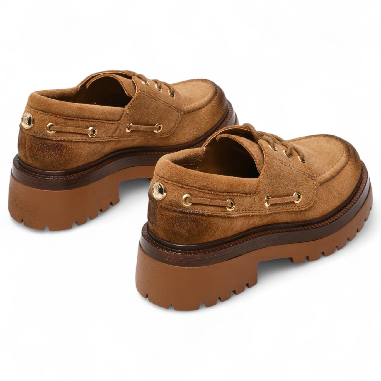 Steve Madden Detroit brown suede platform loafer