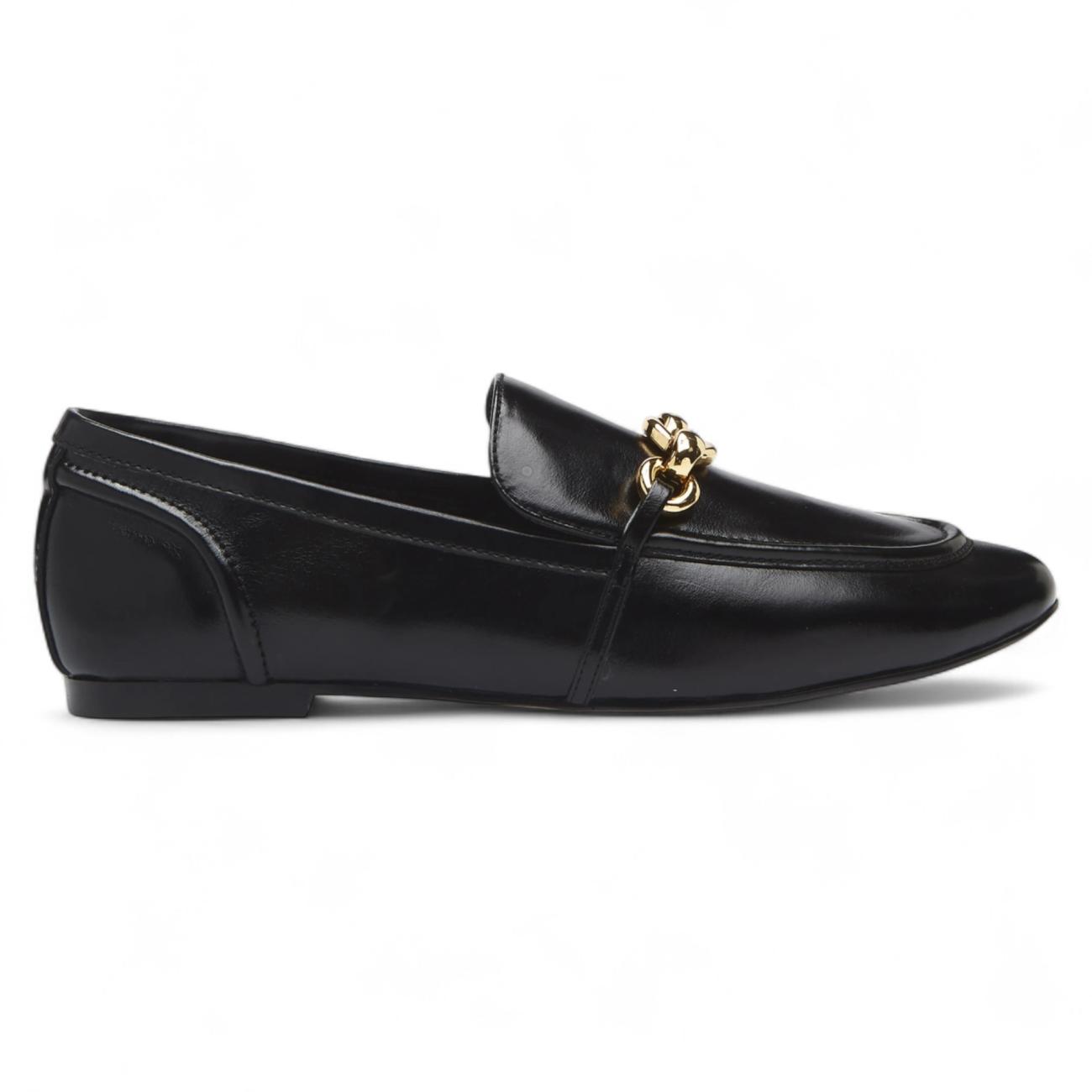 Jeffrey Campbell loafers Clerk black gold