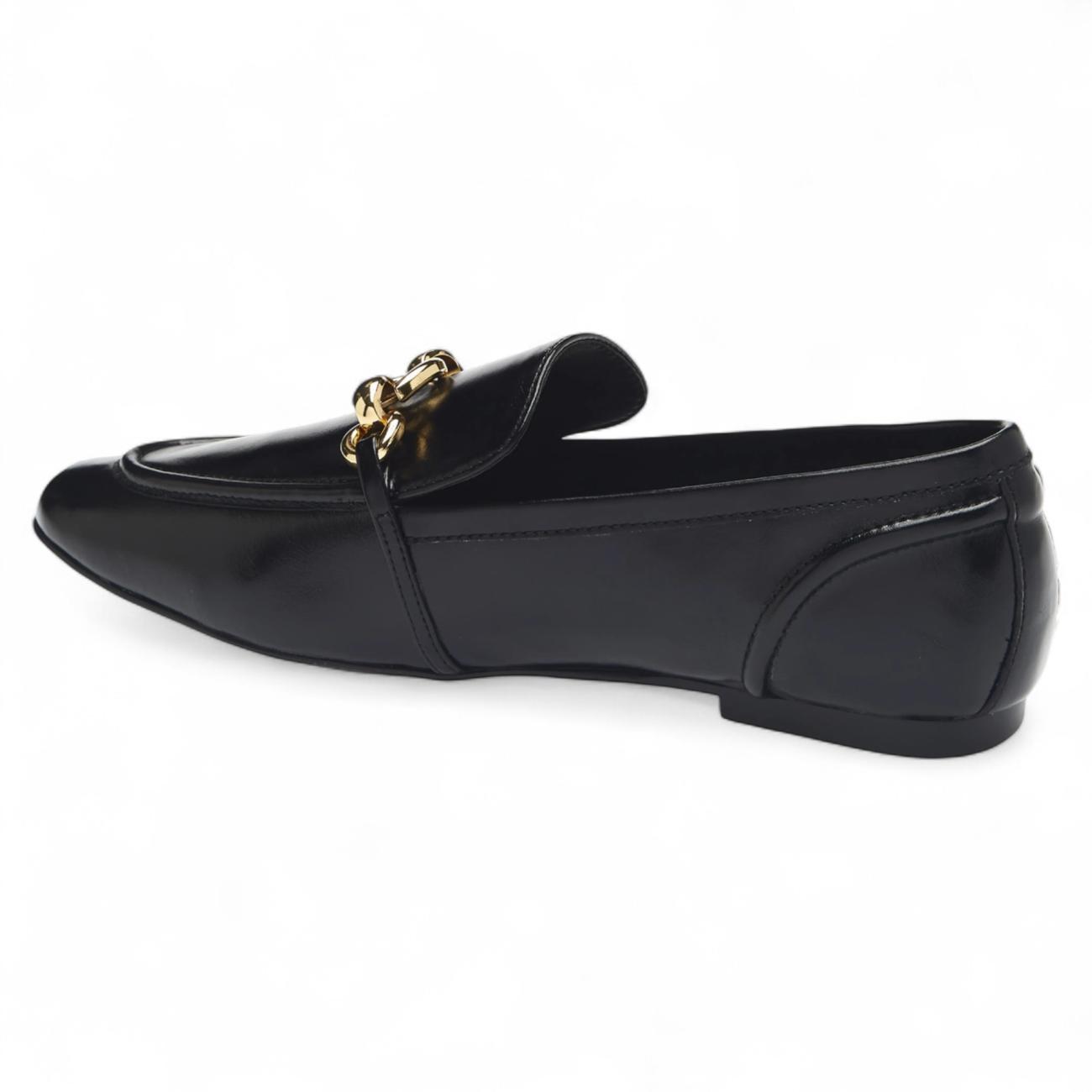 Jeffrey Campbell loafers Clerk black gold