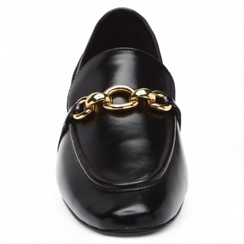 Jeffrey Campbell mocassini Clerk nero oro