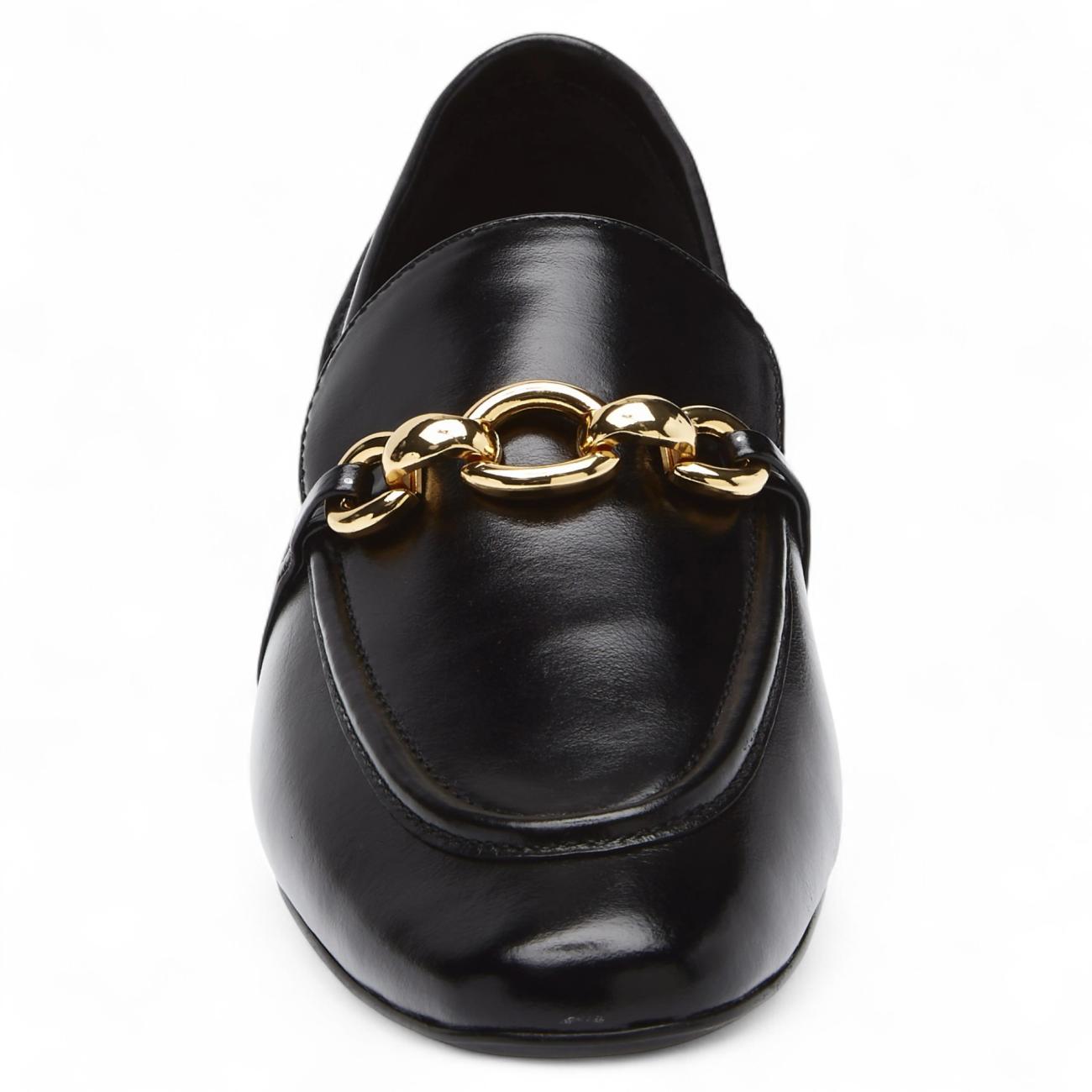 Jeffrey Campbell loafers Clerk black gold
