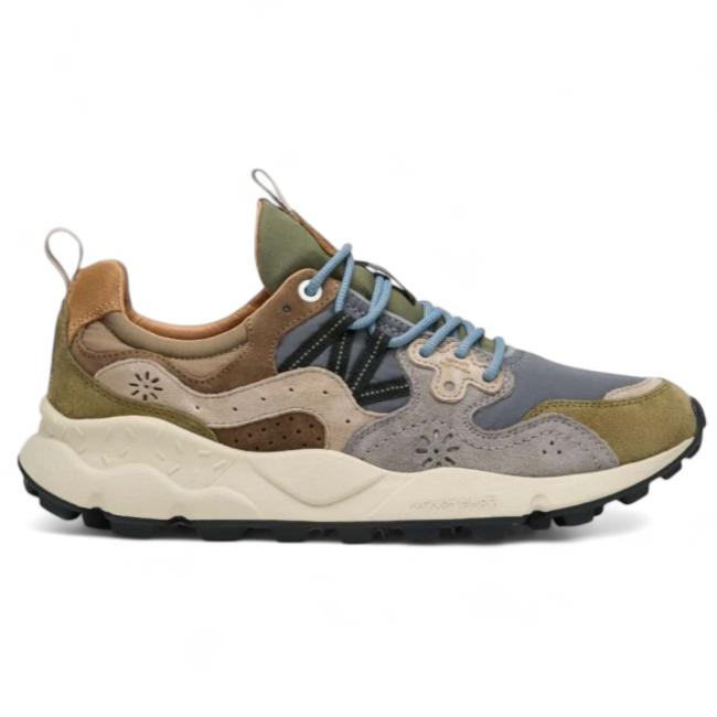 FLOWER MOUNTAIN Yamano 3 sneakers uomo grigio verde marrone