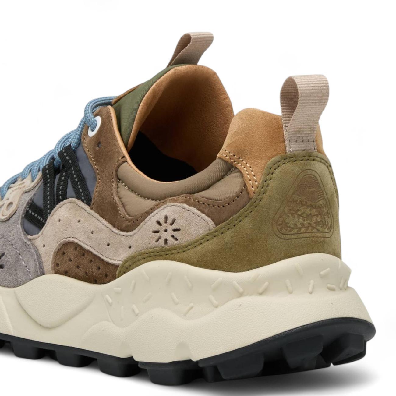 FLOWER MOUNTAIN Yamano 3 sneakers uomo grigio verde marrone