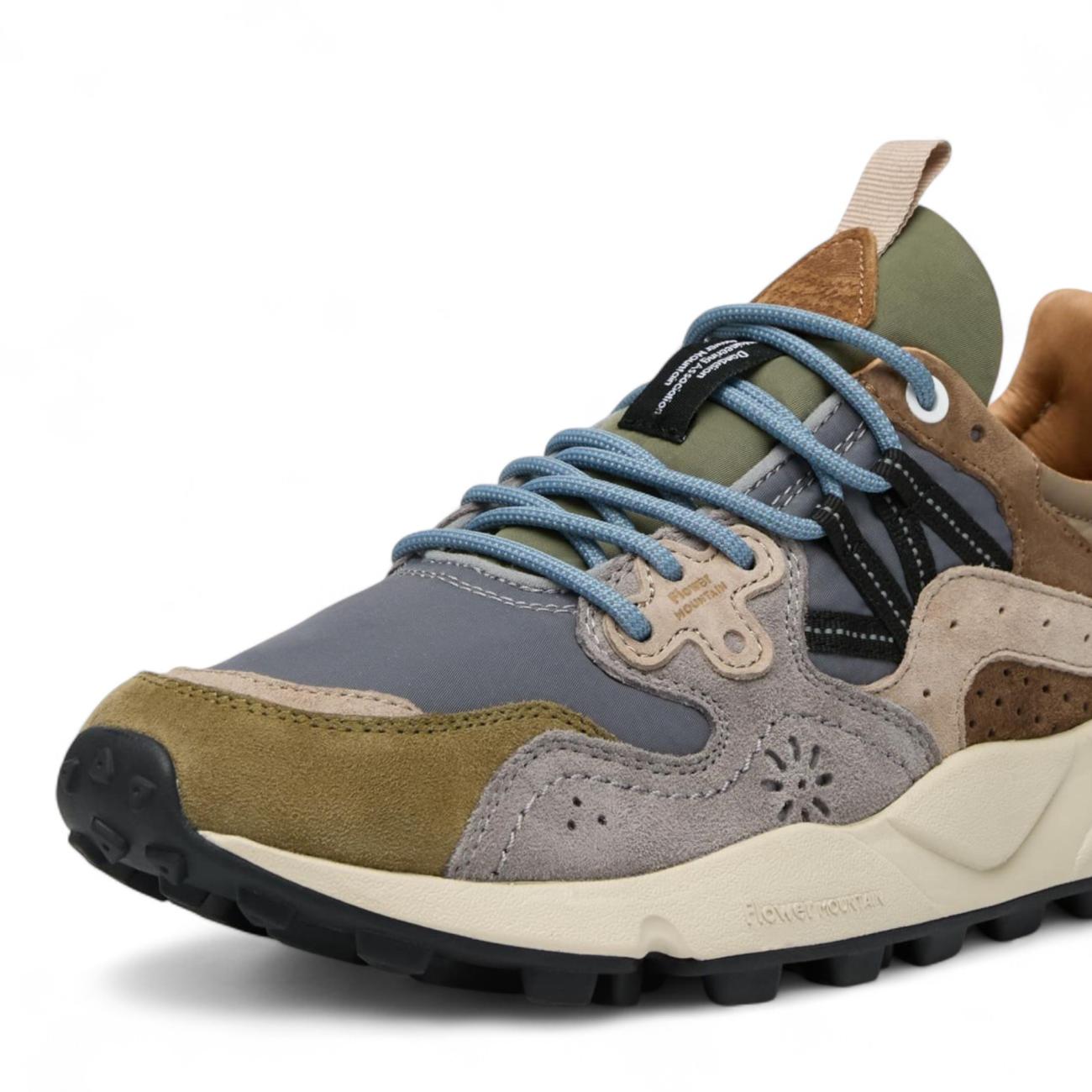 FLOWER MOUNTAIN Yamano 3 sneakers uomo grigio verde marrone