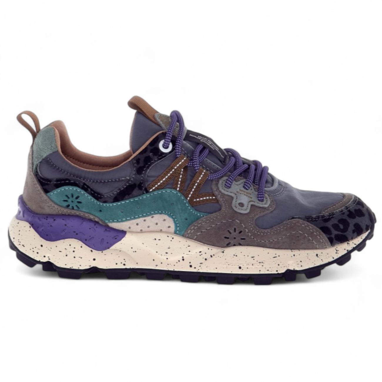 FLOWER MOUNTAIN Yamano 3 Uni suede pony spotted grey