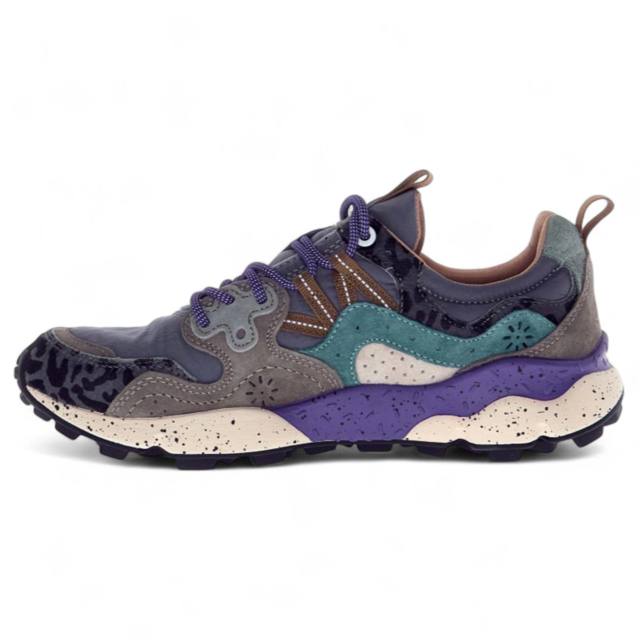 FLOWER MOUNTAIN Yamano 3 Uni suede cavallino maculato grigio