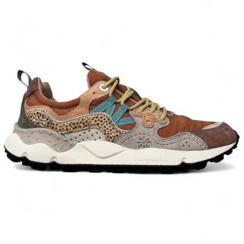 FLOWER MOUNTAIN Yamano 3 Uni suede cavallino maculato marrone
