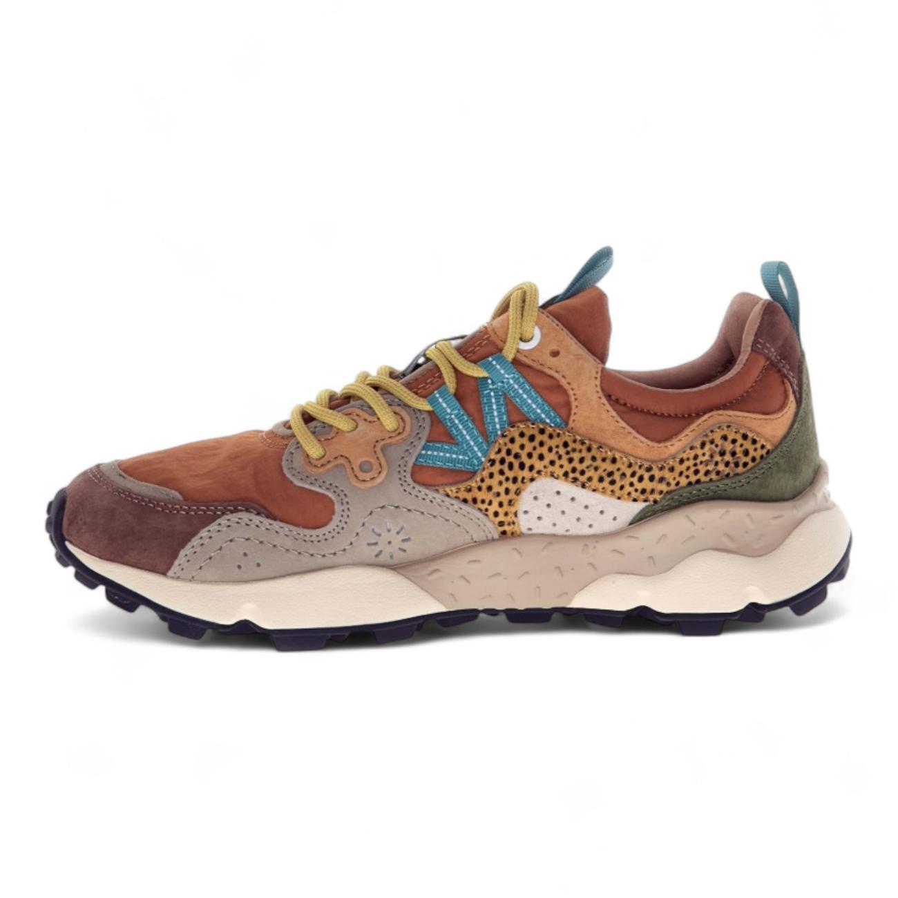 FLOWER MOUNTAIN Yamano 3 Uni suede pony spotted brown