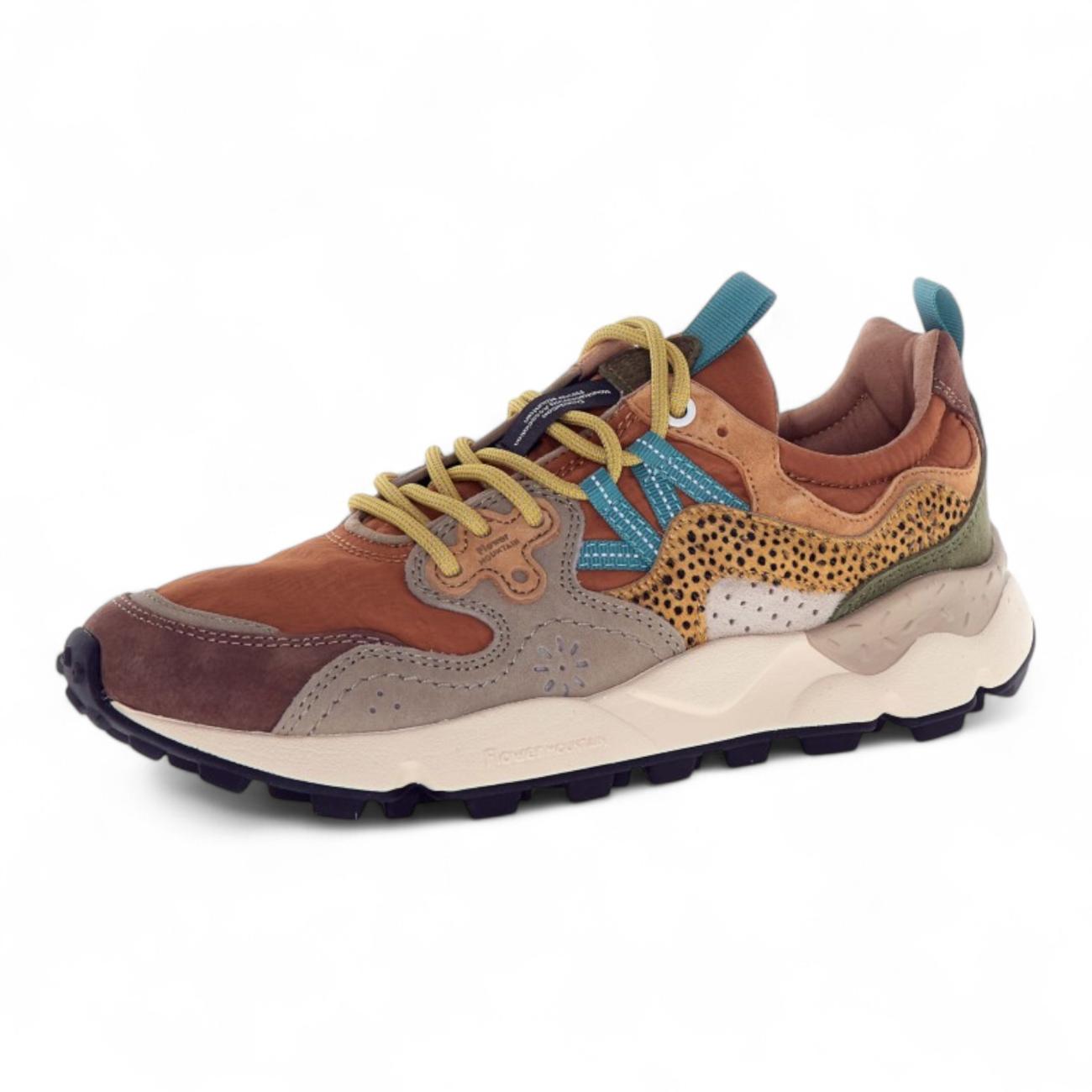 FLOWER MOUNTAIN Yamano 3 Uni suede pony spotted brown