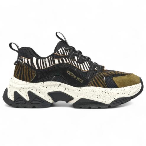 Steve Madden trainers running Animates L- olive zebra