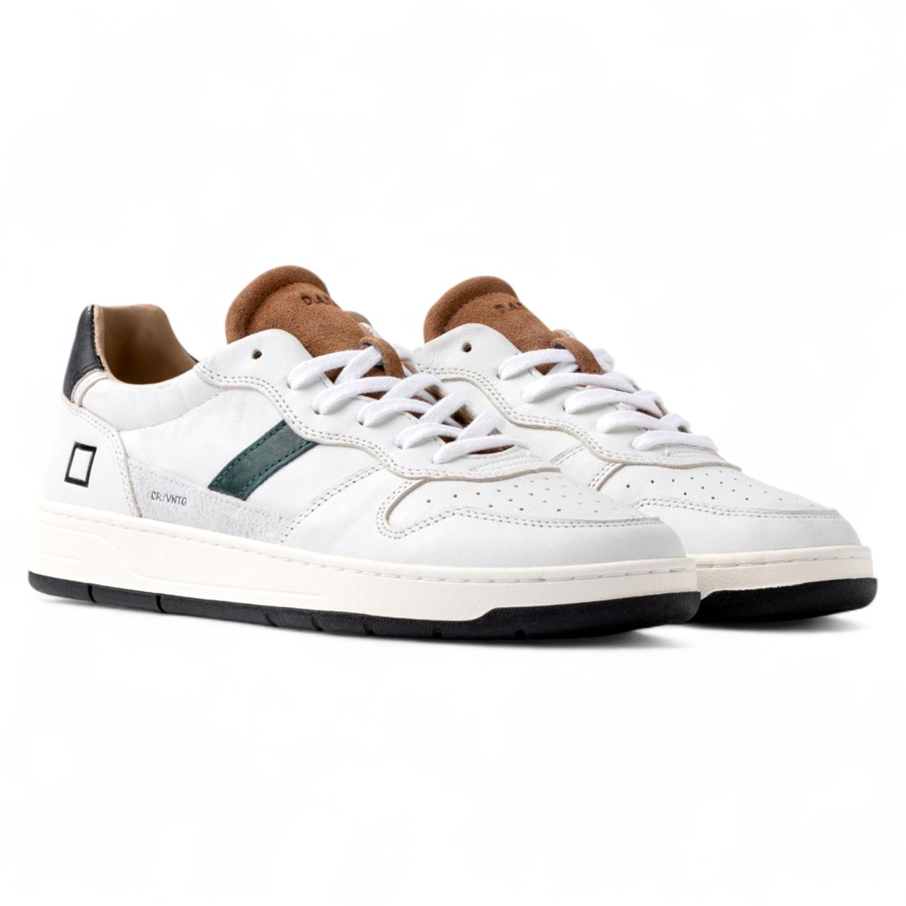 Date Court 2.0 Vintage White-Leather Low-Top Sneakers