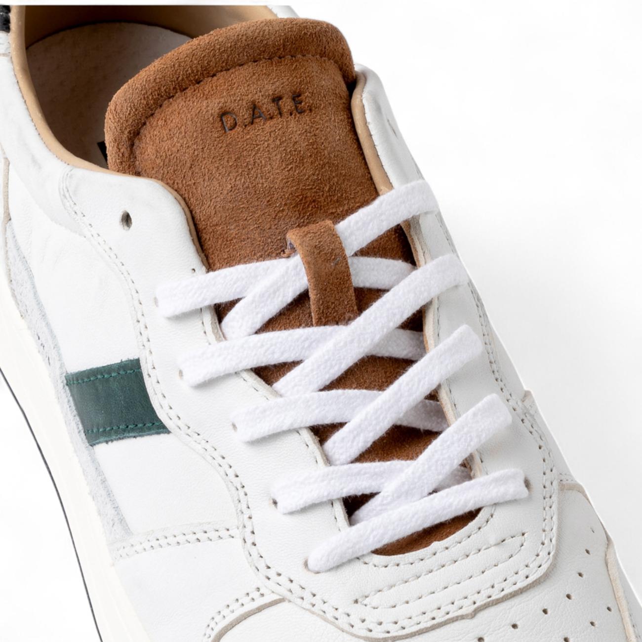 Date sneakers basse Court 2.0 Vintage White-Cuoio