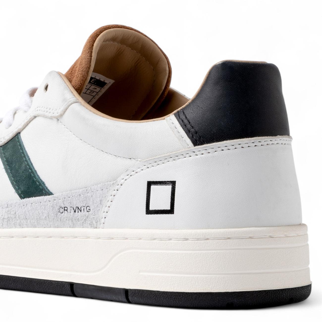 Date sneakers basse Court 2.0 Vintage White-Cuoio