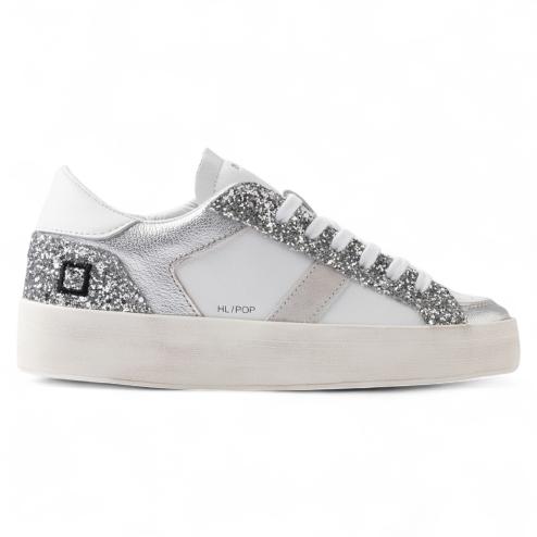 Date Hill Half Pop White-Silver women's sneakers