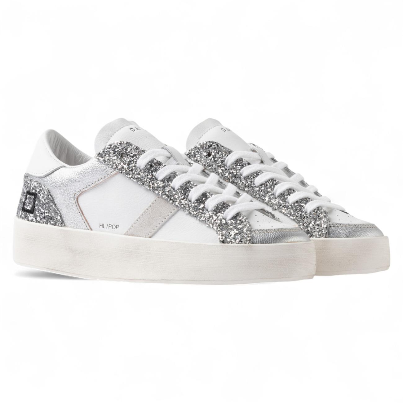 Date sneakers donna Hill Half Pop White-Silver