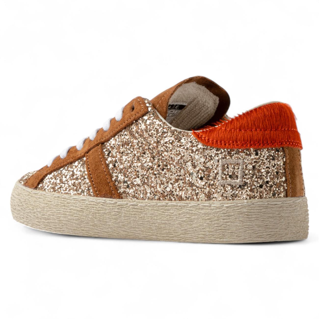 Date sneakers donna Hill Low Glitter Bronze