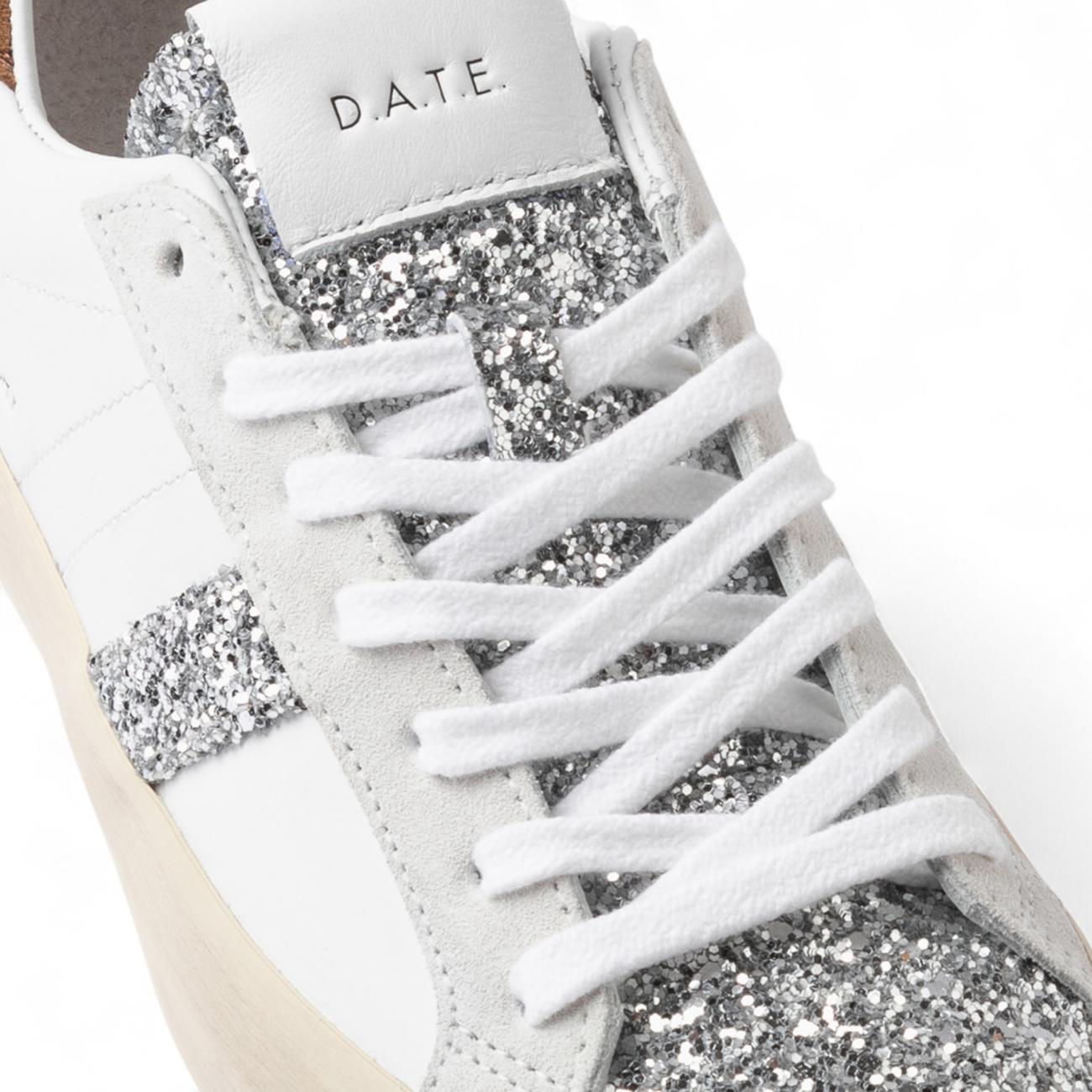 Date sneakers donna Hill Low Shiny White-Leopard