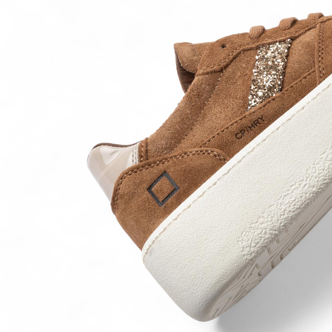 Date sneakers donna Court Platform Hairy Cuoio
