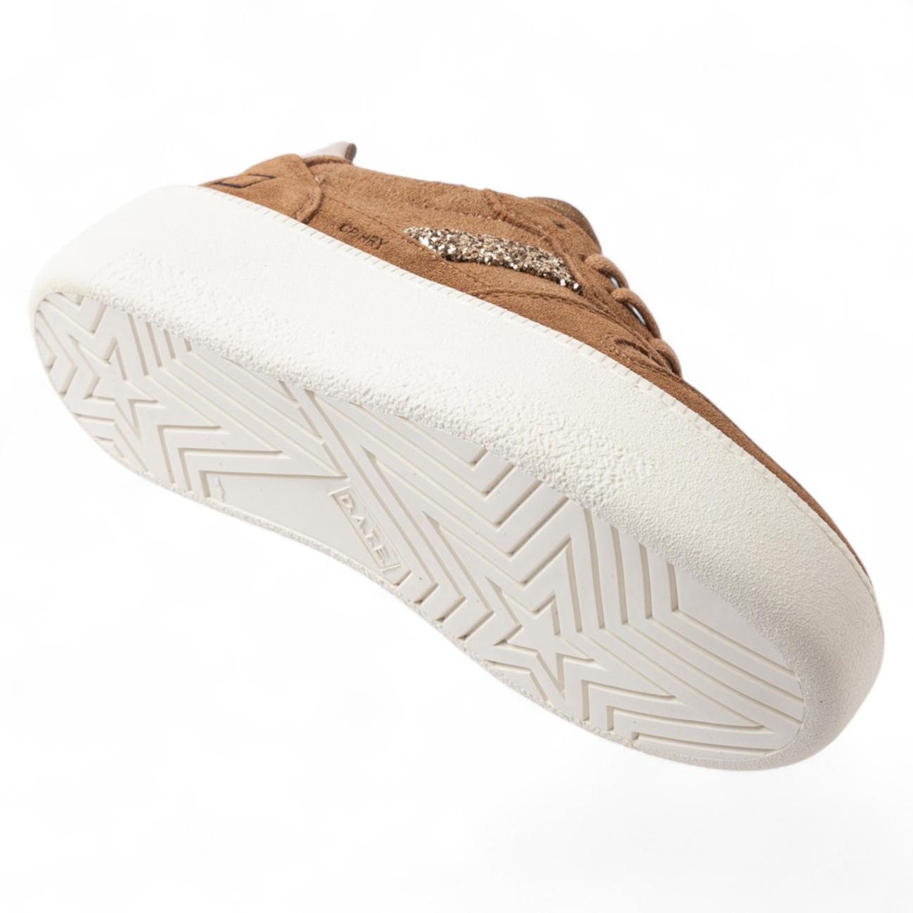 Date women's sneakers Court Platform Hairy Cuoio