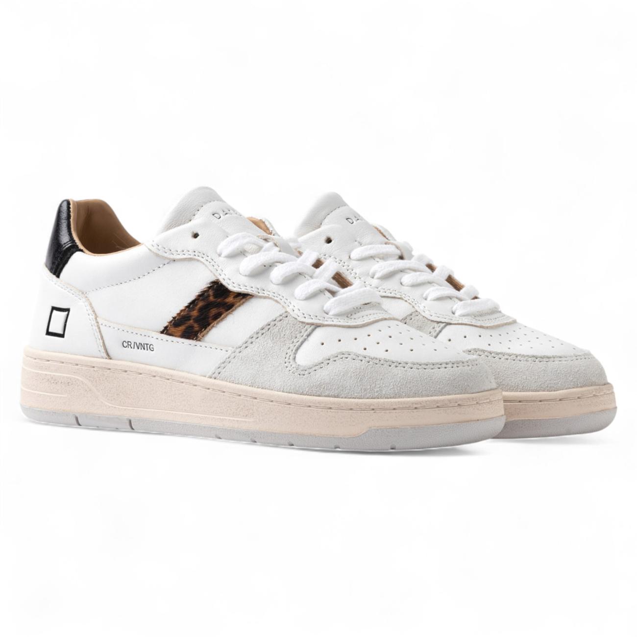 Date Court 2.0 Vintage Calf White-Leopard women's sneakers