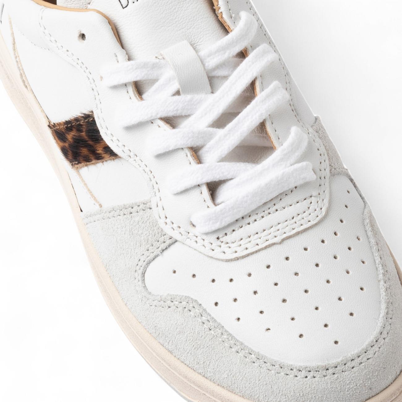 Date sneakers donna Court 2.0 Vintage Calf White-Leopard